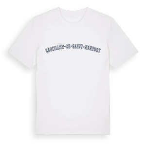 Castillon-de-Saint-Martory college t-shirt – ekologisk bomull t-shirt från Pinshirt