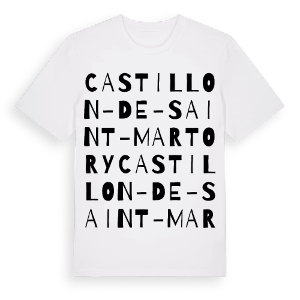 Castillon-de-Saint-Martory ordlek t-shirt – ekologisk bomull t-shirt från Pinshirt