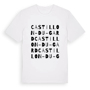 Castillon-du-Gard ordlek t-shirt – ekologisk bomull t-shirt från Pinshirt