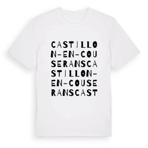 Castillon-en-Couserans ordlek t-shirt – ekologisk bomull t-shirt från Pinshirt