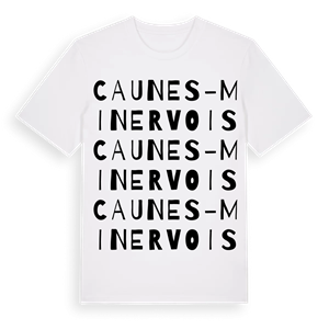 Caunes-Minervois ordlek t-shirt – ekologisk bomull t-shirt från Pinshirt