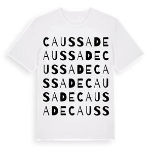 Caussade ordlek t-shirt – ekologisk bomull t-shirt från Pinshirt