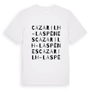 Cazarilh-Laspènes ordlek t-shirt – ekologisk bomull t-shirt från Pinshirt