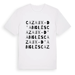 Cazaux-d'Anglès ordlek t-shirt – ekologisk bomull t-shirt från Pinshirt