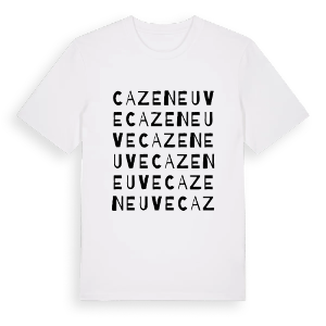 Cazeneuve ordlek t-shirt – ekologisk bomull t-shirt från Pinshirt
