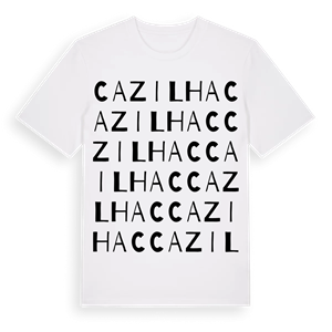 Cazilhac ordlek t-shirt – ekologisk bomull t-shirt från Pinshirt
