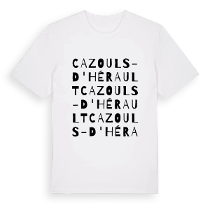 Cazouls-d'Hérault ordlek t-shirt – ekologisk bomull t-shirt från Pinshirt