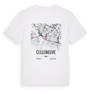 Celleneuve karta t-shirt – ekologisk bomull t-shirt från Pinshirt