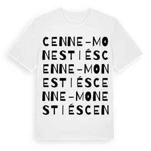 Cenne-Monestiés ordlek t-shirt – ekologisk bomull t-shirt från Pinshirt