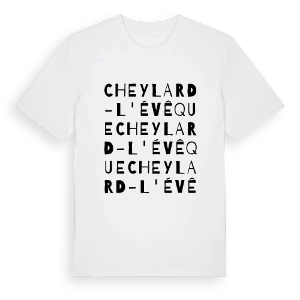 Cheylard-l'Évêque ordlek t-shirt – ekologisk bomull t-shirt från Pinshirt
