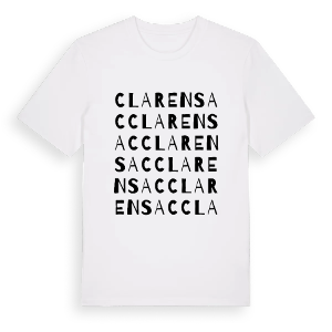 Clarensac ordlek t-shirt – ekologisk bomull t-shirt från Pinshirt