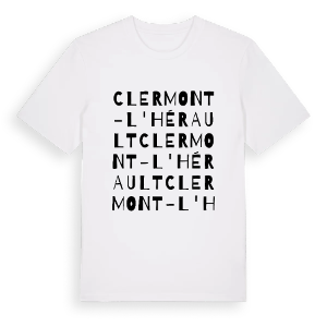 Clermont-l'Hérault ordlek t-shirt – ekologisk bomull t-shirt från Pinshirt