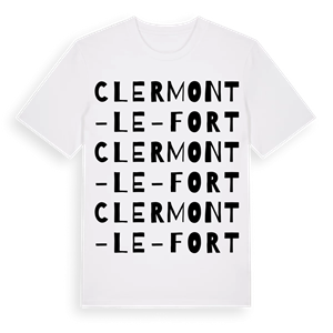Clermont-le-Fort ordlek t-shirt – ekologisk bomull t-shirt från Pinshirt