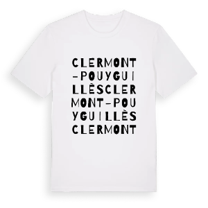 Clermont-Pouyguillès ordlek t-shirt – ekologisk bomull t-shirt från Pinshirt
