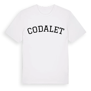 Codalet böjd t-shirt – ekologisk bomull t-shirt från Pinshirt