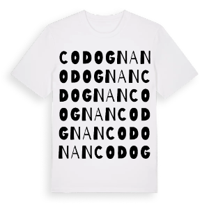 Codognan ordlek t-shirt – ekologisk bomull t-shirt från Pinshirt