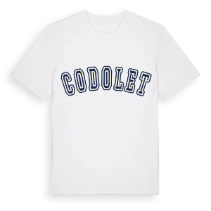 Codolet college t-shirt – ekologisk bomull t-shirt från Pinshirt