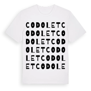 Codolet ordlek t-shirt – ekologisk bomull t-shirt från Pinshirt