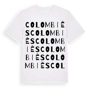 Colombiès ordlek t-shirt – ekologisk bomull t-shirt från Pinshirt