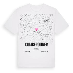 Comberouger karta t-shirt – ekologisk bomull t-shirt från Pinshirt