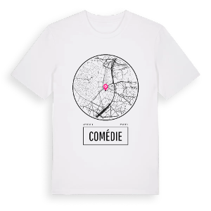 Comédie t-shirt – ekologisk bomull t-shirt från Pinshirt