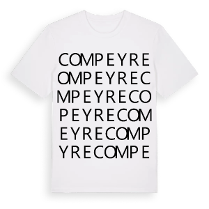 Compeyre ordlek t-shirt – ekologisk bomull t-shirt från Pinshirt