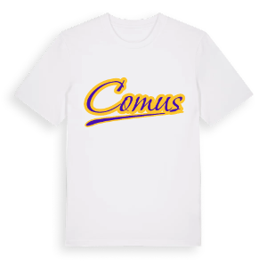 Comus baseball t-shirt – ekologisk bomull t-shirt från Pinshirt
