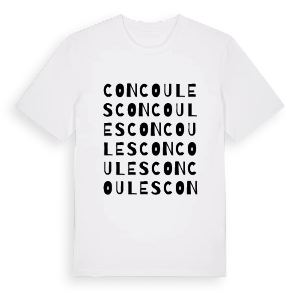 Concoules ordlek t-shirt – ekologisk bomull t-shirt från Pinshirt