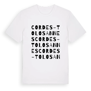 Cordes-Tolosannes ordlek t-shirt – ekologisk bomull t-shirt från Pinshirt