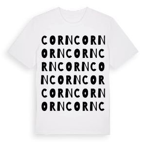 Corn ordlek t-shirt – ekologisk bomull t-shirt från Pinshirt