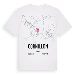 Cornillon karta t-shirt – ekologisk bomull t-shirt från Pinshirt