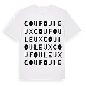 Coufouleux ordlek t-shirt – ekologisk bomull t-shirt från Pinshirt