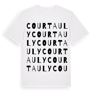 Courtauly ordlek t-shirt – ekologisk bomull t-shirt från Pinshirt
