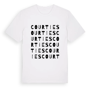 Courties ordlek t-shirt – ekologisk bomull t-shirt från Pinshirt