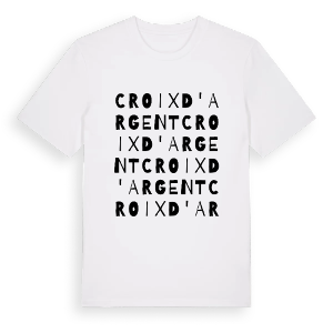 Croix d'Argent ordlek t-shirt – ekologisk bomull t-shirt från Pinshirt