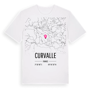 Curvalle karta t-shirt – ekologisk bomull t-shirt från Pinshirt