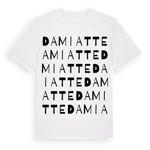 Damiatte ordlek t-shirt – ekologisk bomull t-shirt från Pinshirt