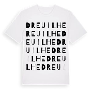 Dreuilhe ordlek t-shirt – ekologisk bomull t-shirt från Pinshirt