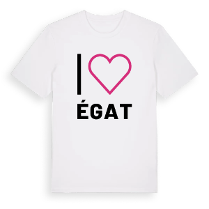 Jag älskar Égat t-shirt stort tryck – ekologisk bomull t-shirt från Pinshirt