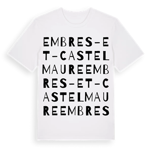Embres-et-Castelmaure ordlek t-shirt – ekologisk bomull t-shirt från Pinshirt