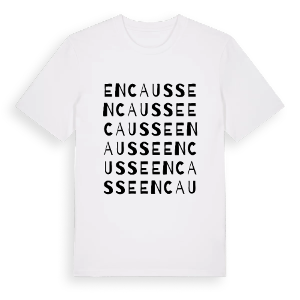 Encausse ordlek t-shirt – ekologisk bomull t-shirt från Pinshirt