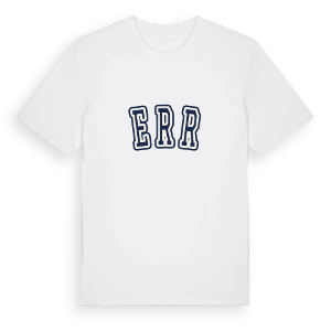 Err college t-shirt – ekologisk bomull t-shirt från Pinshirt