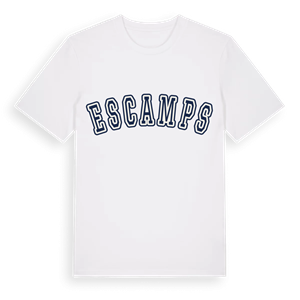 Escamps college t-shirt – ekologisk bomull t-shirt från Pinshirt
