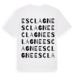 Esclagne ordlek t-shirt – ekologisk bomull t-shirt från Pinshirt