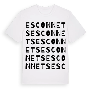 Esconnets ordlek t-shirt – ekologisk bomull t-shirt från Pinshirt