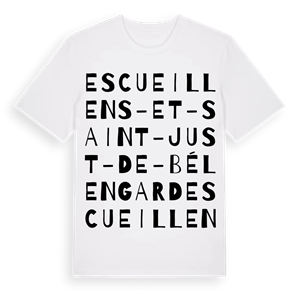 Escueillens-et-Saint-Just-de-Bélengard ordlek t-shirt – ekologisk bomull t-shirt från Pinshirt