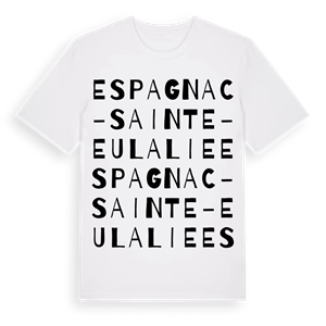 Espagnac-Sainte-Eulalie ordlek t-shirt – ekologisk bomull t-shirt från Pinshirt