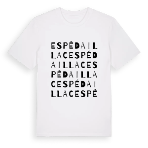 Espédaillac ordlek t-shirt – ekologisk bomull t-shirt från Pinshirt