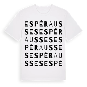 Espérausses ordlek t-shirt – ekologisk bomull t-shirt från Pinshirt