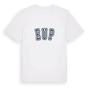 Eup college t-shirt – ekologisk bomull t-shirt från Pinshirt